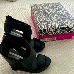 DVF gladiator style sandal with wedge heel. Sold with dustbag + box. Worn once!